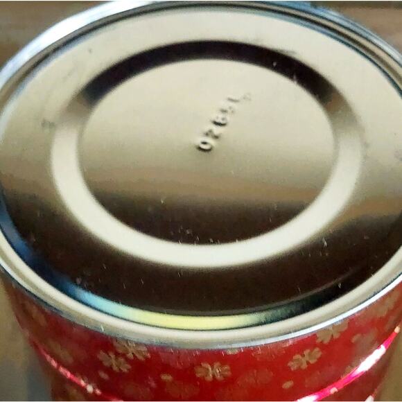 Vintage 7" Hills Brothers / Bros Coffee Can Red Atomic MCM Snowflakes No Lid - Picture 11 of 14